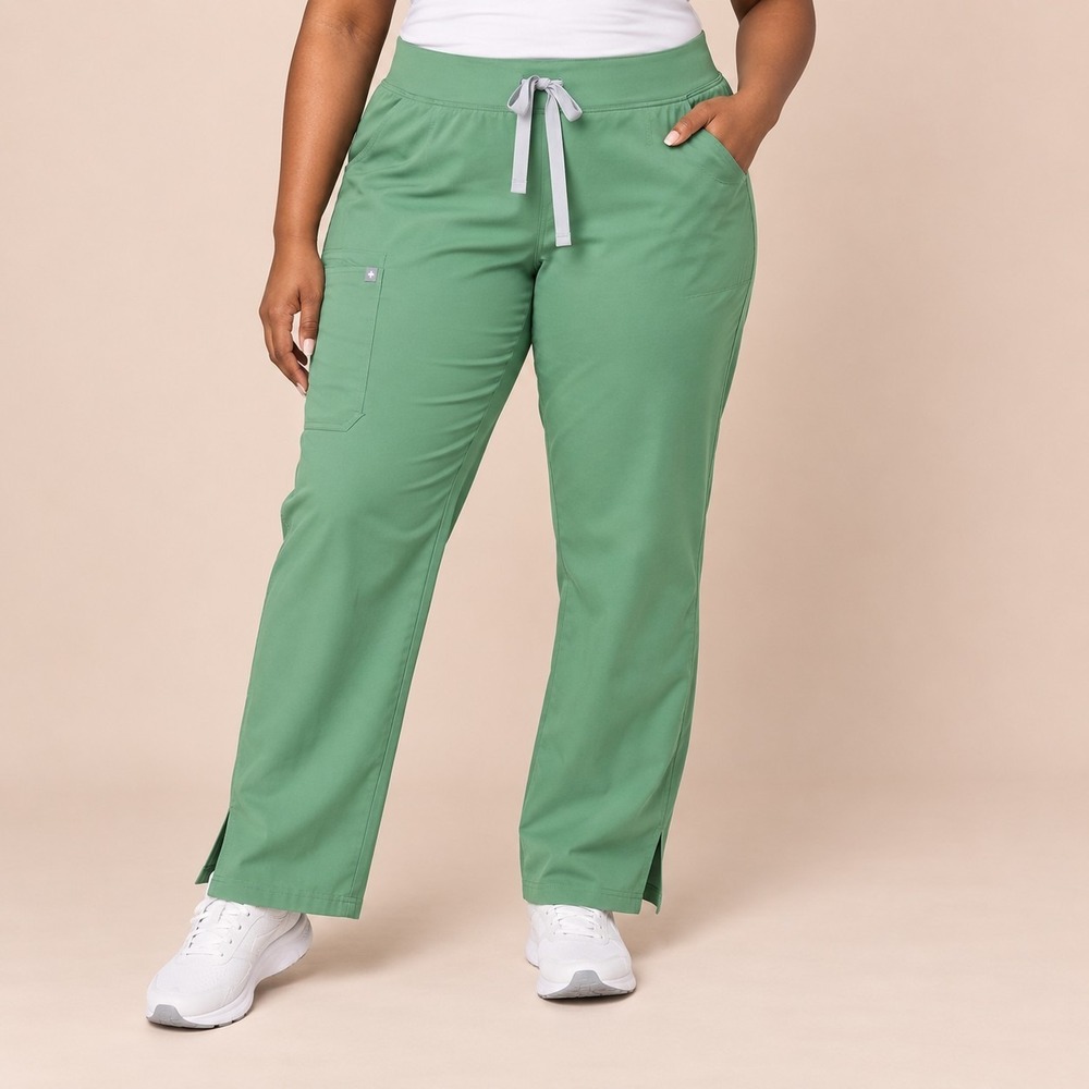 Figs Moss Kade Cargo Scrub Pants Technical Collection Women's Large Straight Leg